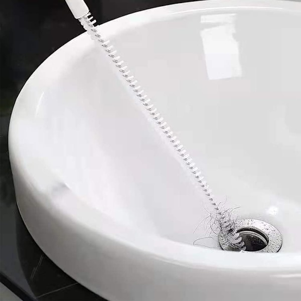 2 stk avløpsrensbørste, 45 cm fleksibel rørrensing
