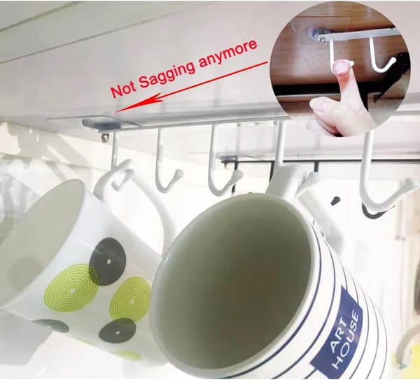 2 st koppar krokar, under skåp krokar, kaffemugg hållare ingen borrning
