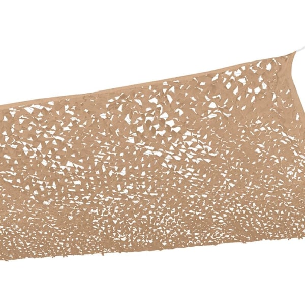 Rektangulär skuggskydd i kamouflagedesign, 3x4 M, sandfärgad, skugga