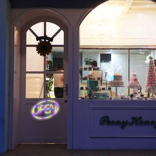 Dekorativt neonlys med LED-belyste bokstaver for butikk,