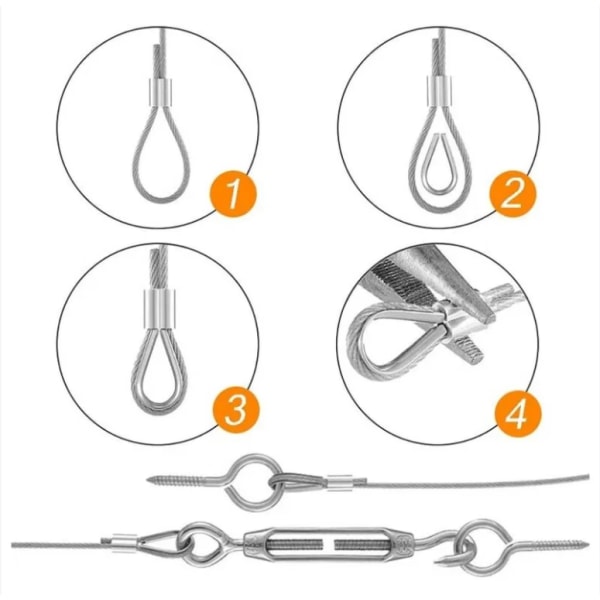 Rustfrit stålkabel, rustfrit ståltov til ophængning, udendørs
