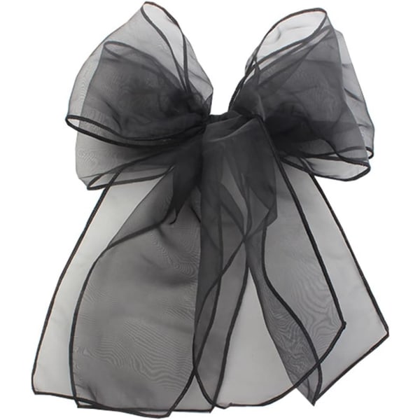 Large Hair Clip, 1pcs 30cm Oversized Bow Hair Clip Streamer Mesh