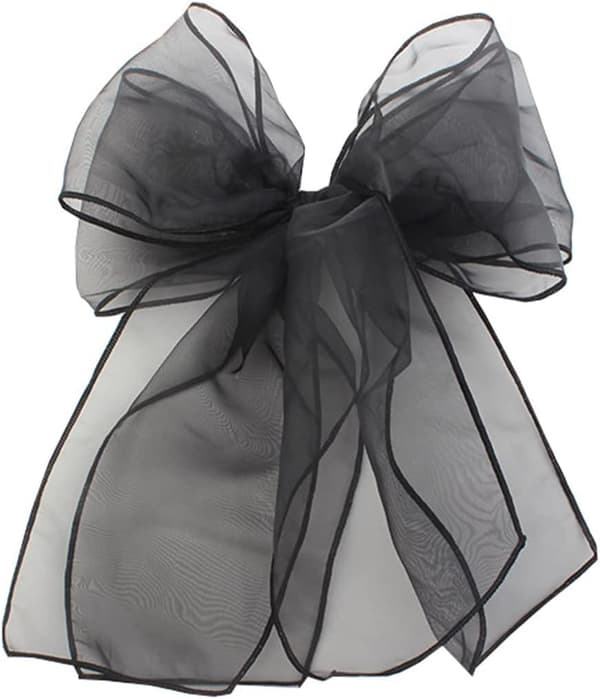 Stor hårklemme, 1 stk. 30 cm Oversized sløjfe hårklemme Streamer Mesh