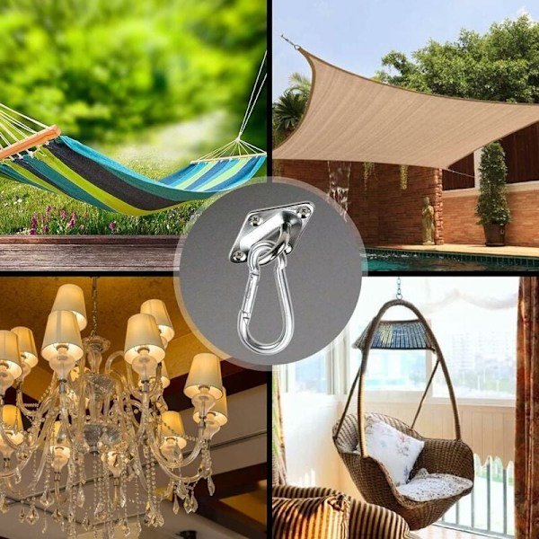 44 st shade sail monteringssats, rostfritt stål shade sail montering