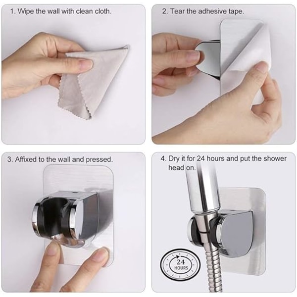 No-Drilling Handheld Dusch Hållare Adhesive Vinkel Justerbar Show