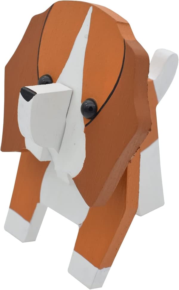 1 stk. 3D-brilleglasstativ i tre med dyremotiv (hund)