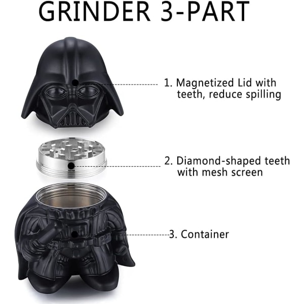 Star Wars Darth Vader Grinder Krydderkvern, Urtekvern med Po