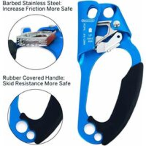 Handklättring Ascender Trä Arborist Rappelling Utrustning Repklämma för 812MM Rep