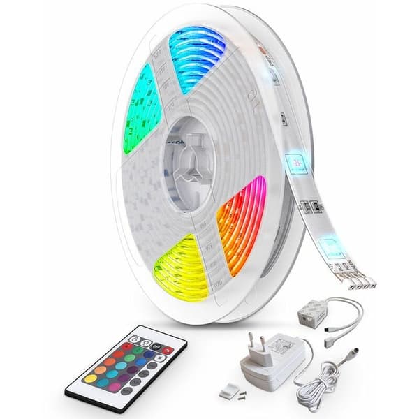 LED-stripe 2X10m dimbar lysstripe RGB-striper flerfarget lys