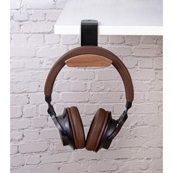 1 stk. headset-holder (WALNUT-Z), hodetelefonstativ, hodetelefonholder, hodetelefonveggfeste
