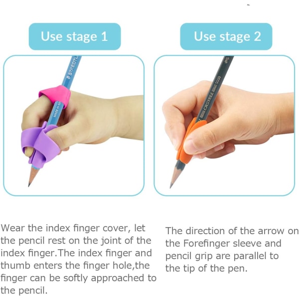 Blyantgrep, Ny Ergonomisk Design Regnbue Blyantgrep for Barn,