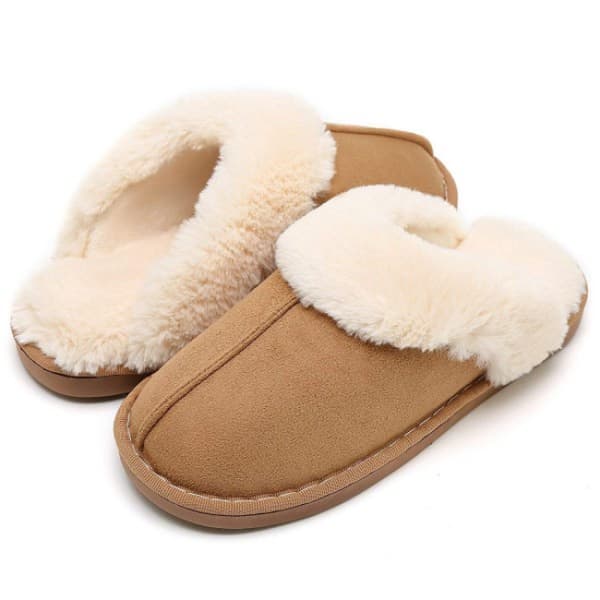 38/39 Vinterhjemmesko til kvinder Varme Fluffy Hjemmesko i Lammeskind