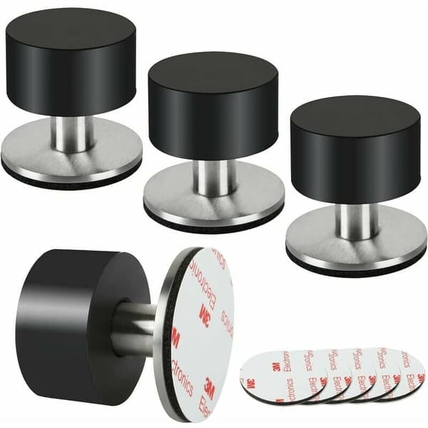 4-pack gummidörrstoppar, 3M självhäftande basdörrstoppar, vägg