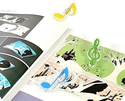 Sæt med 8 musiknoteklips, assorterede farver