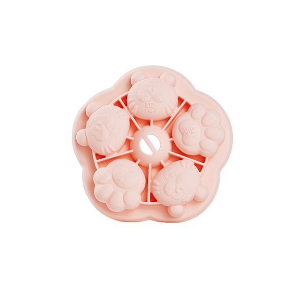 (Rosa) Form söt tecknad tigerform silikonmaterial choklad