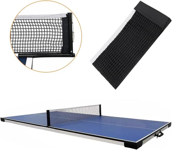 2 stk. bærbar bordtennisnet, polyesterbomuld multifunktionel