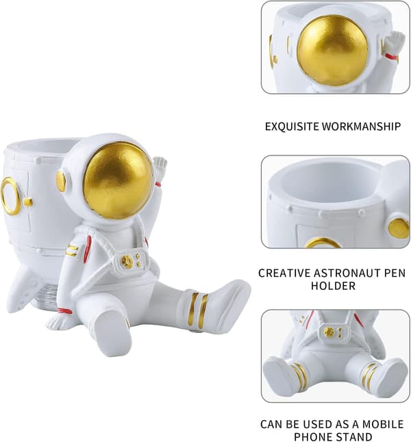 Gutteblyantholder for barn Astronaut Pennearrangør for skrivebordsdekor