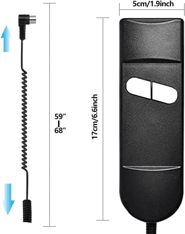 1PC Håndkontroll 2 Knapper Recliner Fjernkontroll Bryter For Elec