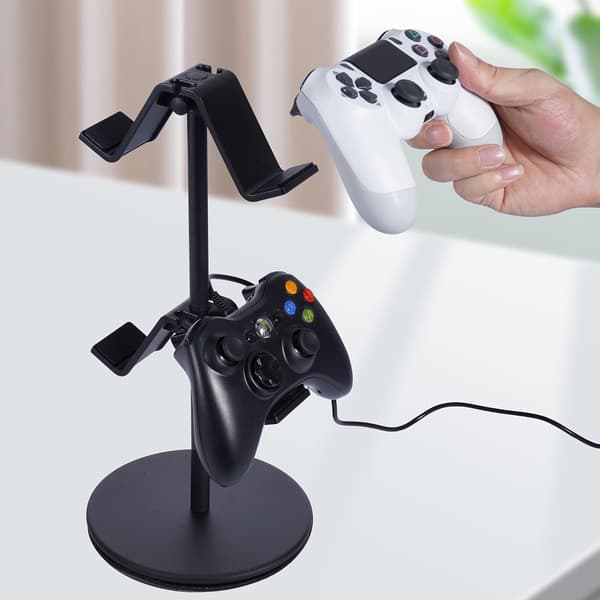 1 stk. Universal Hovedtelefon og Controller Holder (Sort), Gamepad