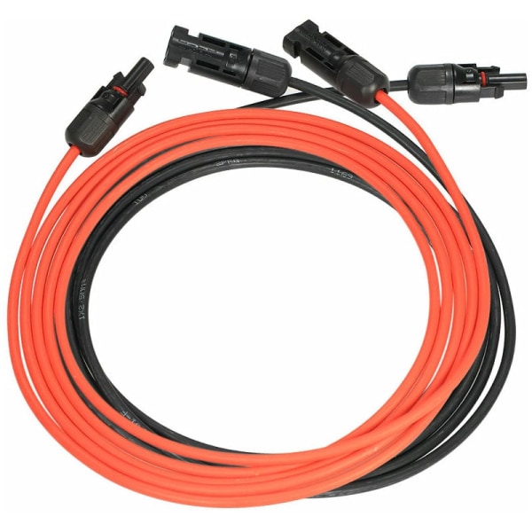 MC4-kontakt fotovoltaisk förlängningskabel, kabel (14AWG röd + bl