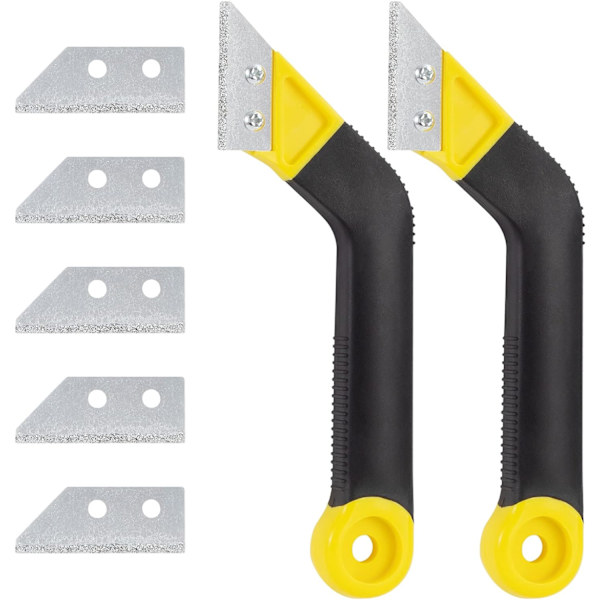 Murbrukningsverktyg, Kakelskrapa, 2-pack Fogskrapa, Vinklad