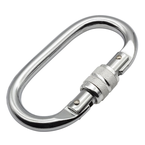 2pcs 25KN Climbing Carabiners, Stainless Steel Carabiners O-Lock