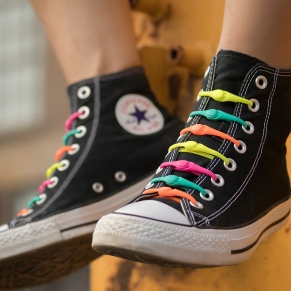 11 stk/sæt Silikone sneakers Casual snørebånd til voksne og børn