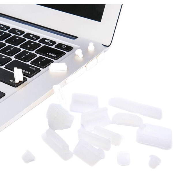 Bærbar støvdæksel, blødt silikone USB-portdæksel til bærbar computer Anti-D