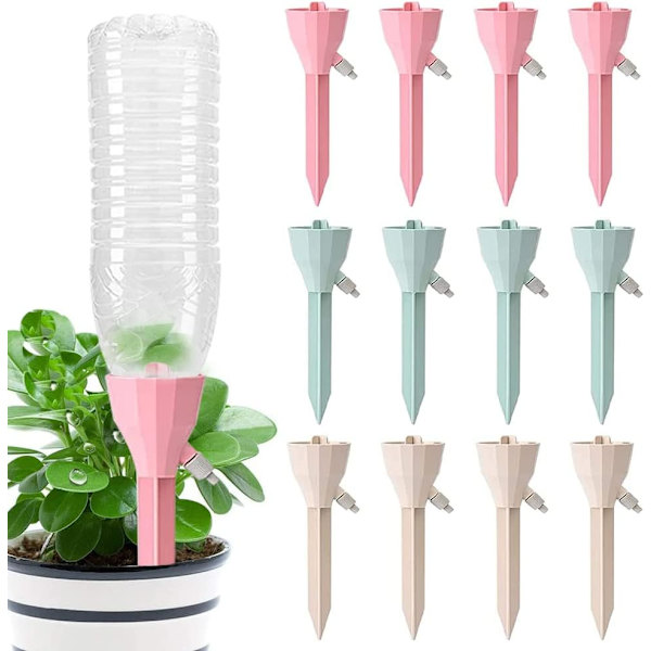 12-pack automatiskt bevattningssystem, justerbart och enkelt att vattna,