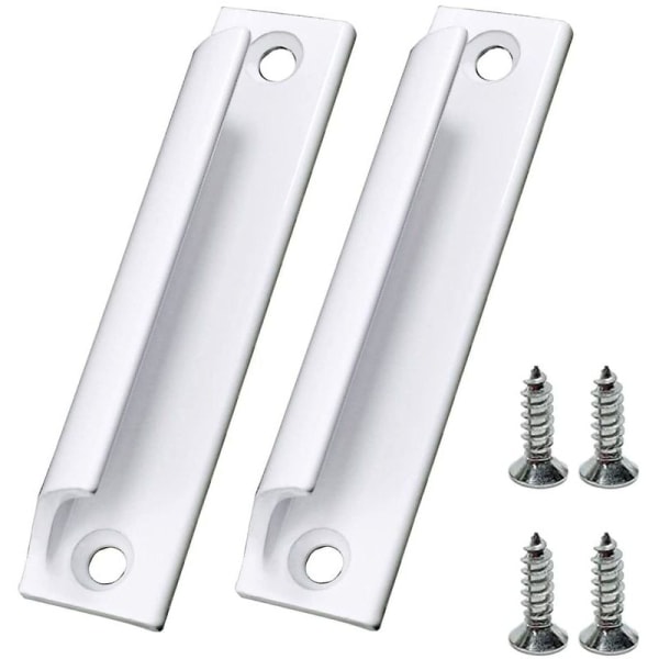 2pcs White Screen Window Aluminum Alloy Door Handle with Screws