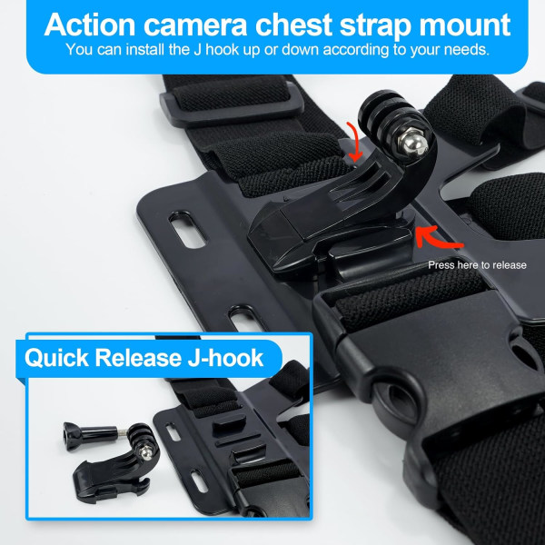 FAB Action Camera -hihnat, (rintavaljaat) Yhteensopiva kaikkien Gop