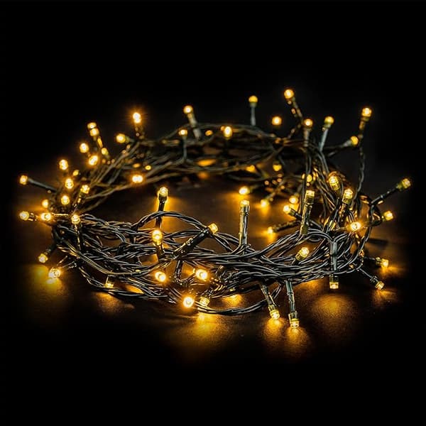Klassisk varm hvit LED-lys, lengde 10 m, 220 V med plugg, med