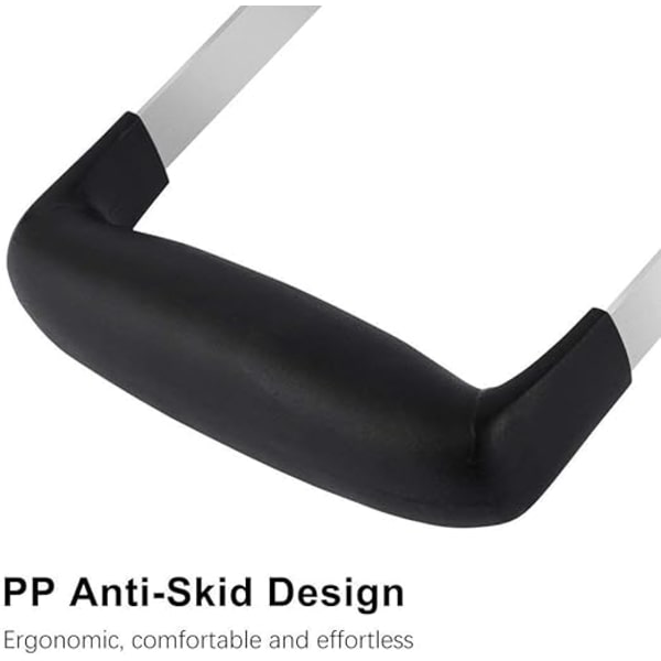 Rustfritt stål potetmoser (svart 11×7,5×17,5 cm), potetmoser