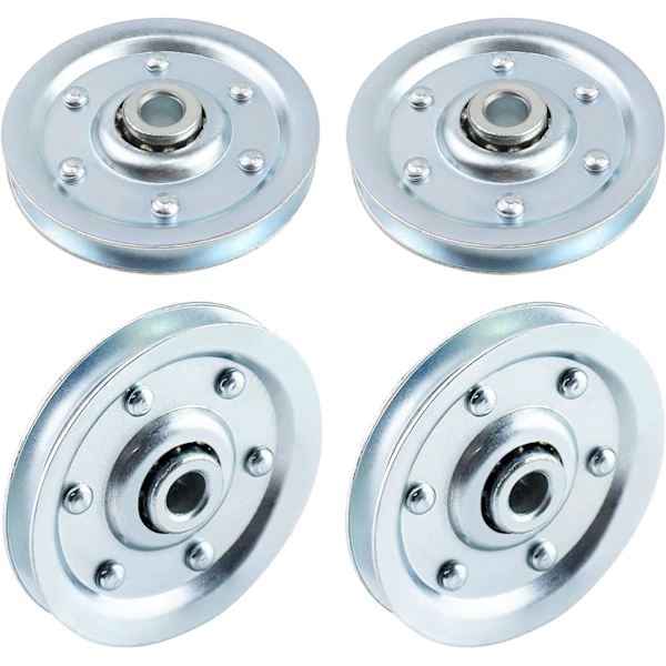 4 st bärpulley styrketräningspulley, V-formad stålhytt