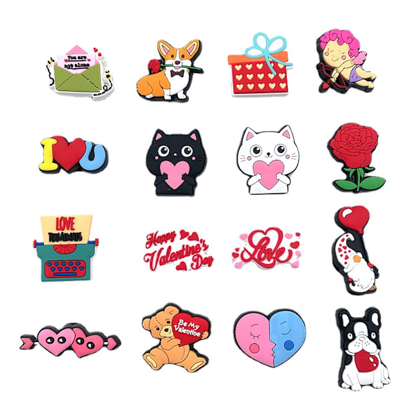 16 stk. Crocs-pins - Til Crocs - Crocs-sjarm - Crocs-dekorasjon
