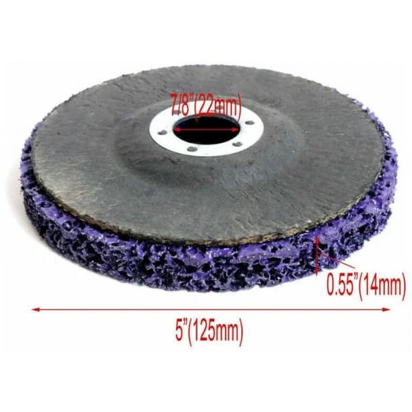 125mm pakke med 5 (sort) til vinkelsliber diameter: 125mm, Cleani