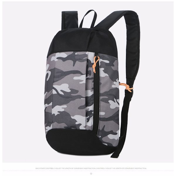 10\" Sort Camo Udendørs Sport Letvægts Camo Vandtæt Rejsetaske B