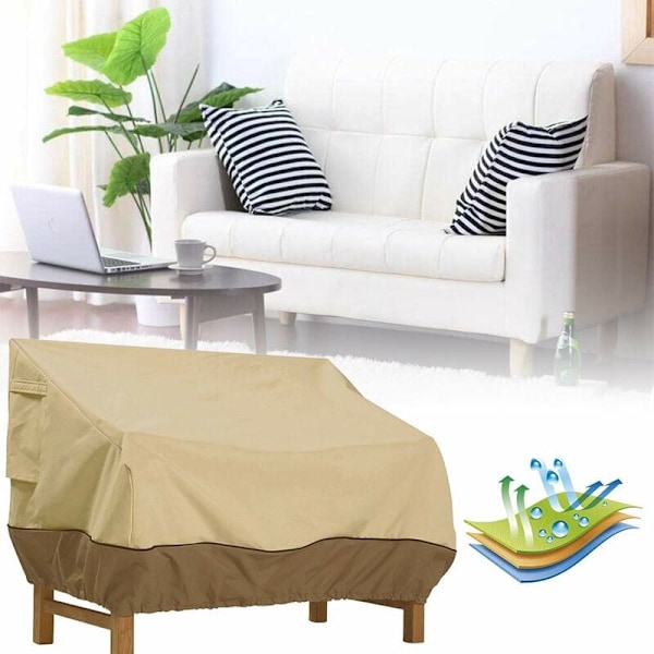 Beige, 97*89*79cm Penkin suojapeite, Puutarhapenkin suojapeite