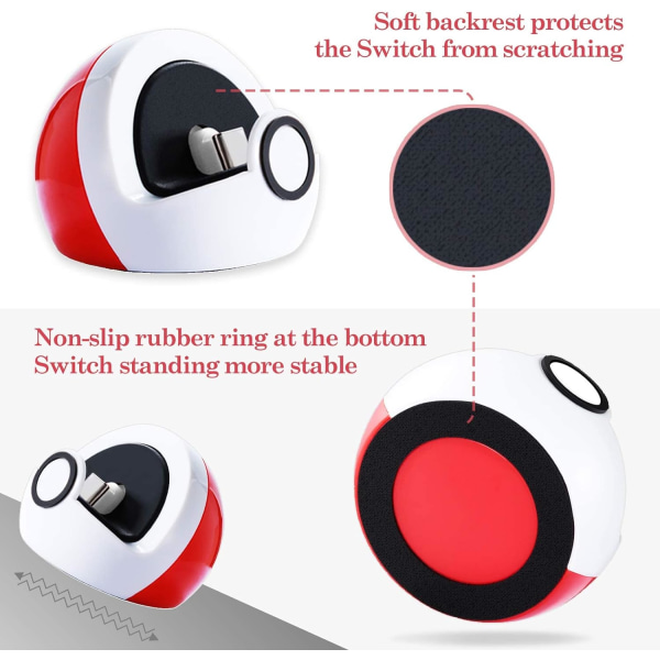 Mini ladestasjon for Nintendo Switch/Switch Lite/Switch OLED,