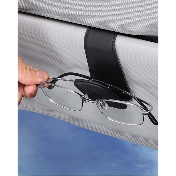 1 kpl Auton lasiteline, Beige, Nahkainen Auton aurinkolipan lasiteline