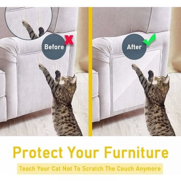 Anti-Scratch Tape til Katte, 8 Stykker Møbelbeskytter, Dobbelt-