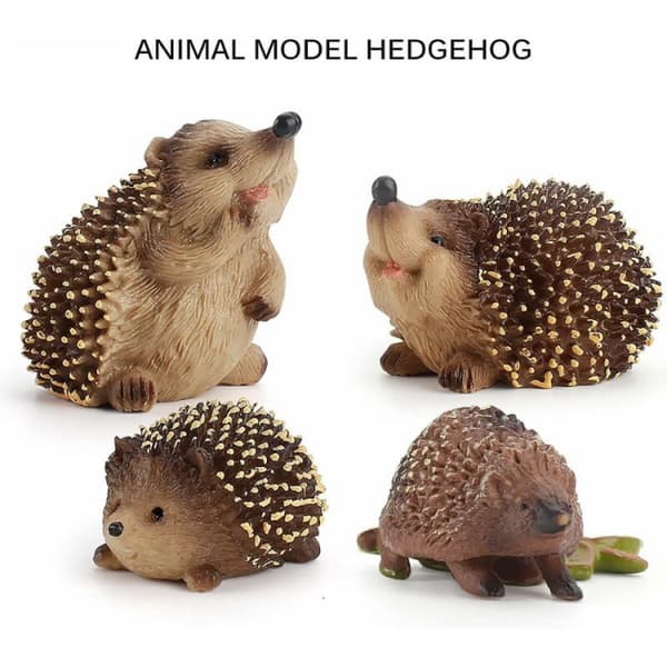 4-pack igelkottfigurer, trädgårdsdekorationer, utomhus trädgårdsdekor