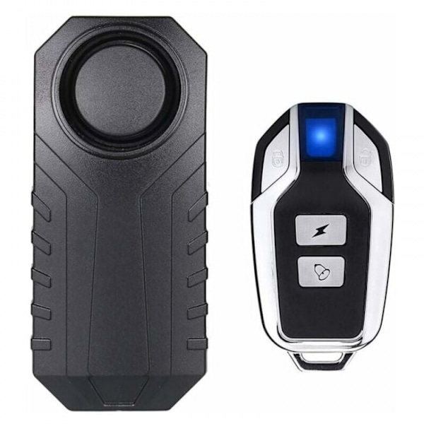 (Sort) Trådløs Motorcykel/Cykel Alarm, Sikkerhed Anti-Tyveri Alarm