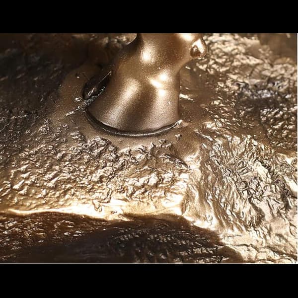 Tænker Statue, Moderne Statue Stilhed Er Guld, Bronze Skulptur D