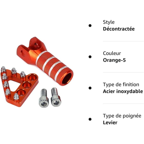 Orange- cnc bagbremsepedal bremsepedal bremsepedal til 125-530