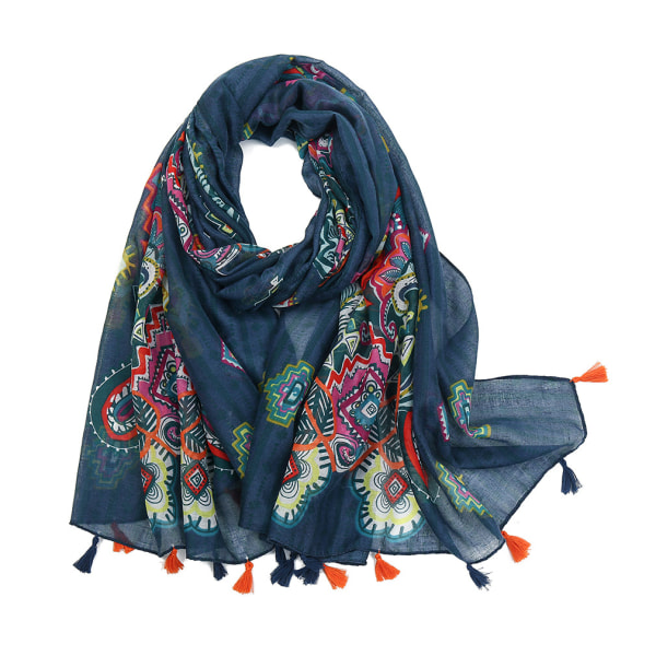 1 st kvinnors Boho-halsduk Blommönster Blommigt tryck Lätt