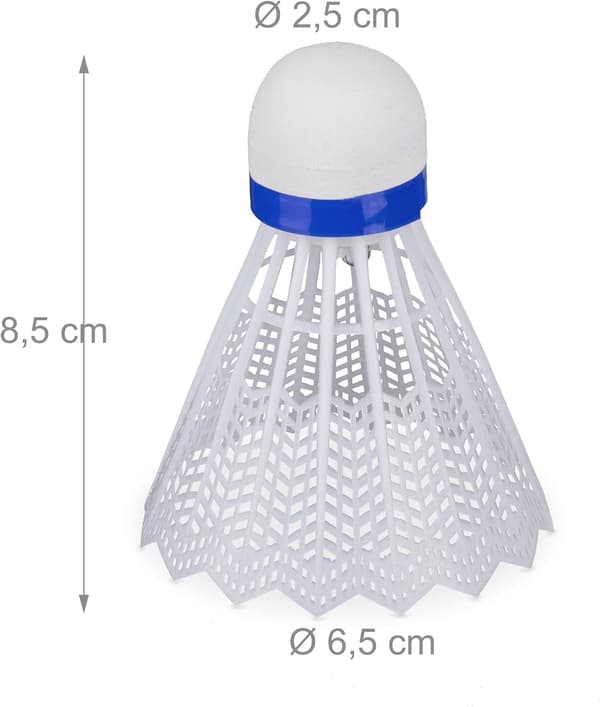 Blandade Relaxdays Luminous shuttlecock set med 8 LED badmintonbollar