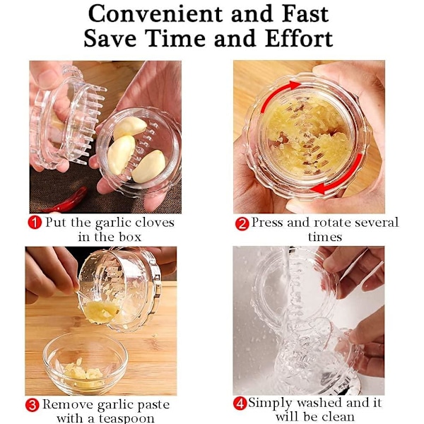 Vitlökstvistare vitlökshackare vitlökspress Transparent one size