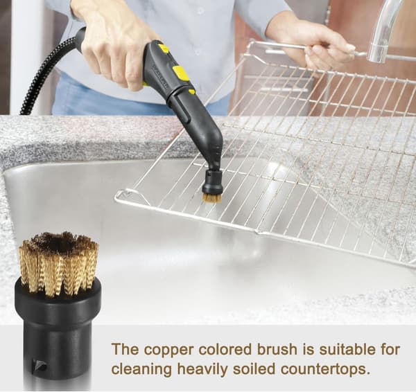 4 st KARCHER ångtillbehör, KARCHER borste set, liten koppar r