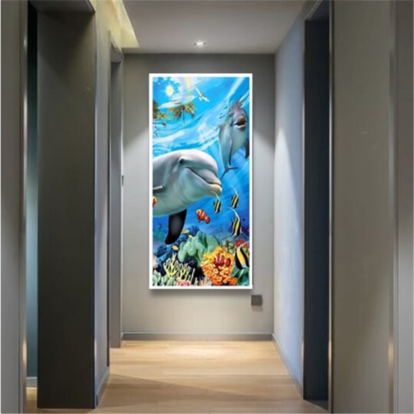 Full Diamond Painting, Whale Dolphin Ocean Diamond Painting DIY 5